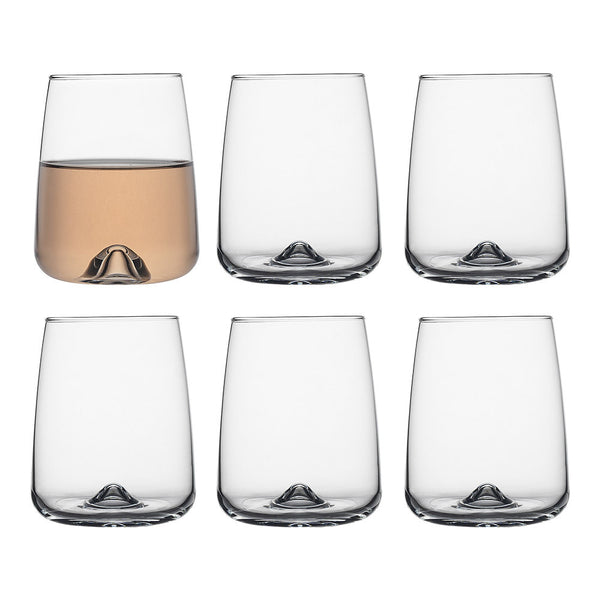 Ecology Ida Stemless Wine Glasses Set of 6 - 430ml