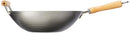 Cuisena Carbon Steel Stir Fry Wok With Flat Bottom Base - 35cm