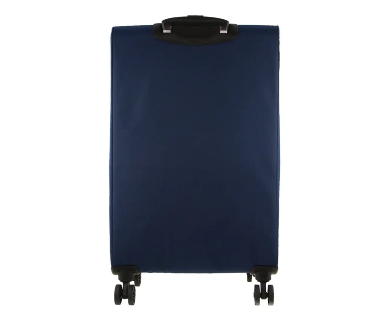 Pierre Cardin Soft Shell 4 Wheel Suitcase - Medium - Navy - Expandable