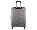 Pierre Cardin Hard Shell 4 Wheel Suitcase - Medium - Silver - Expandable - Lightweight