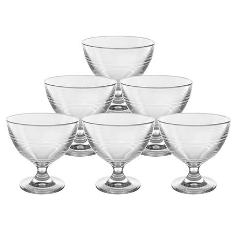 Duralex Gigogne Clear Dessert Cups - 250ml - Set of 6