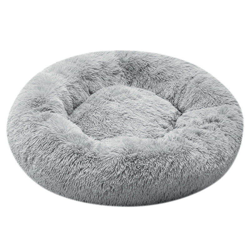 Pet Bed For Dogs or Cats Medium Round 70cm - Grey