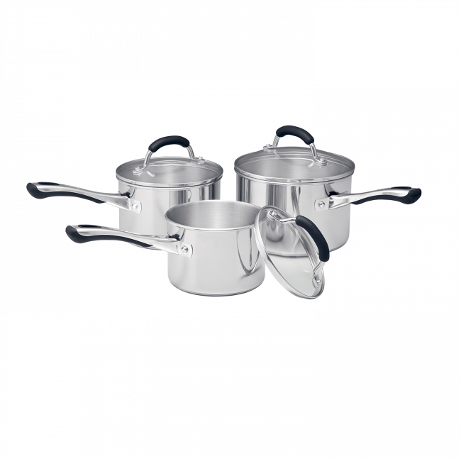 RACO Contemporary 3 Piece Cookware Set Stainless Steel