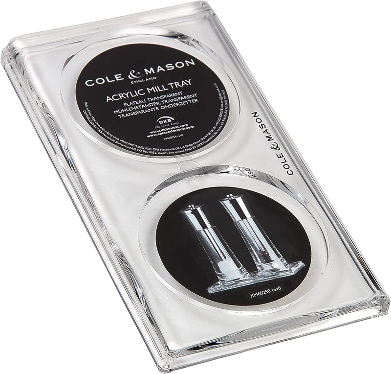 Cole & Mason Acrylic Salt & Pepper Mill Tray - 16.5x9.5cm