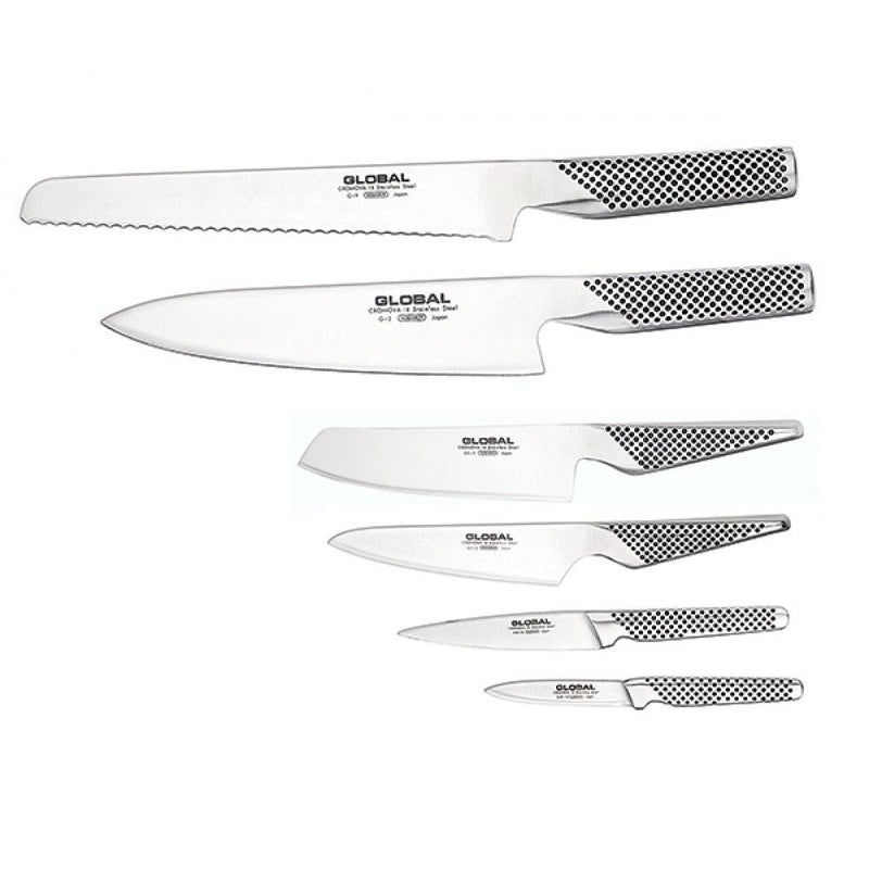 Global Synergy 7pc Knife Stainless Steel Block Set