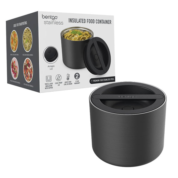 Bentgo® Stainless Steel Insulated Food Container 560ml - Carbon Black