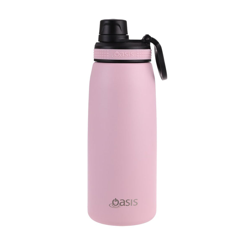 Oasis Stainless Steel Double Wall Insulated Sports Bottle Screw Cap 780ml - Carnation