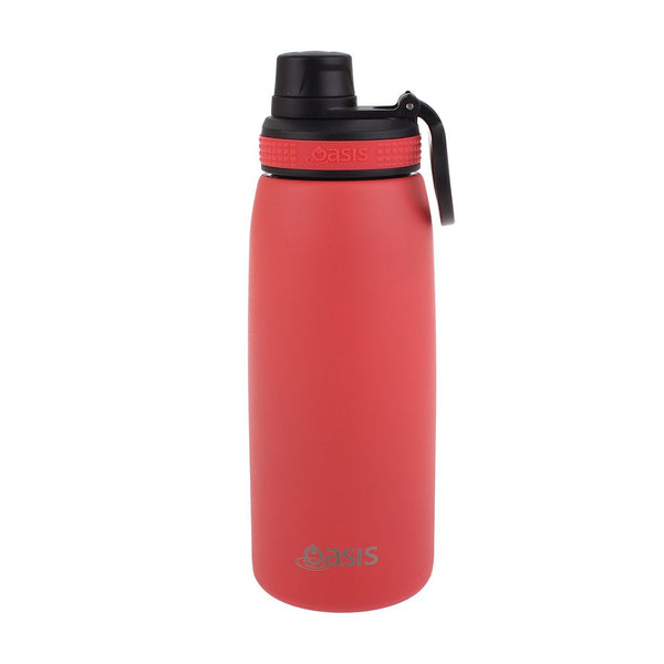Oasis Stainless Steel Double Wall Insulated Sports Bottle Screw Cap 780ml - Coral