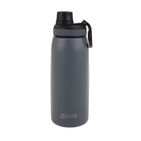Oasis Stainless Steel Double Wall Insulated Sports Bottle Screw Cap 780ml - Steel