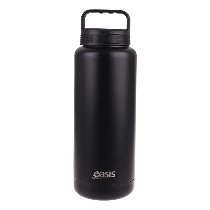 Oasis Stainless Steel Double Wall Insulated Titan Bottle 1.2L - Black