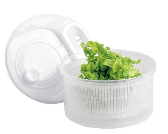 Cuisena Salad Spinner With Flow Through Design - Clear Plastic