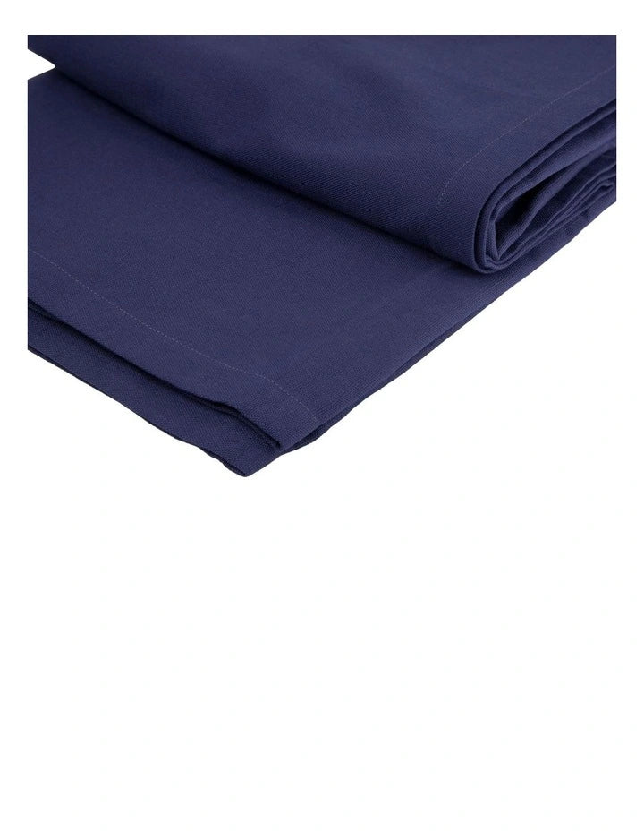 Maxwell & Williams 230x150cm Navy Cotton Classics Rectangular Tablecloth