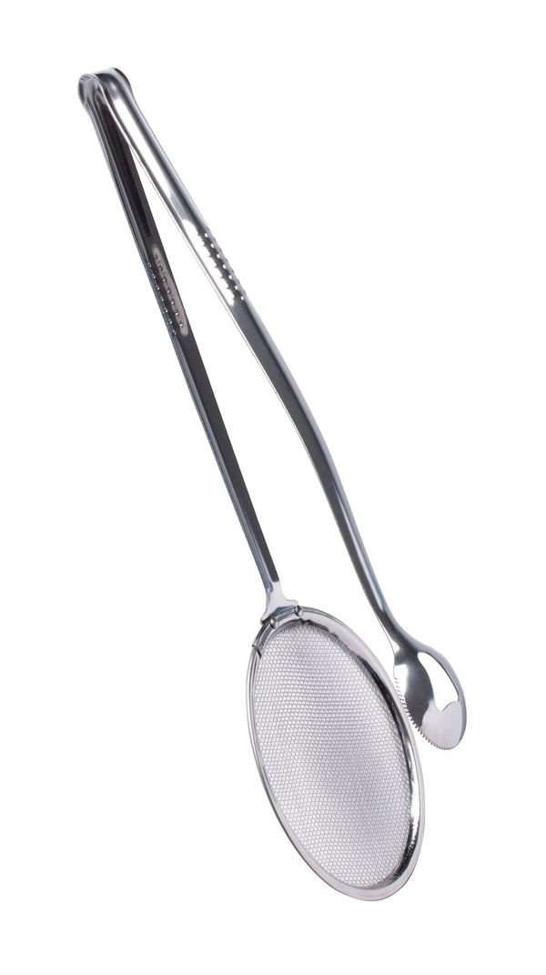 Cuisena Frying Tongs & Strainer Stainless Steel 29cm