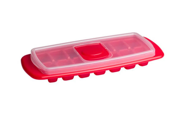 Cuisena Ice Cube Tray With Lid - Red - 14 Cubes