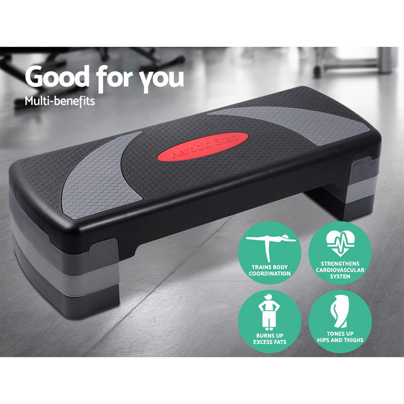3 Level Fitness Exercise Aerobic Step Bench