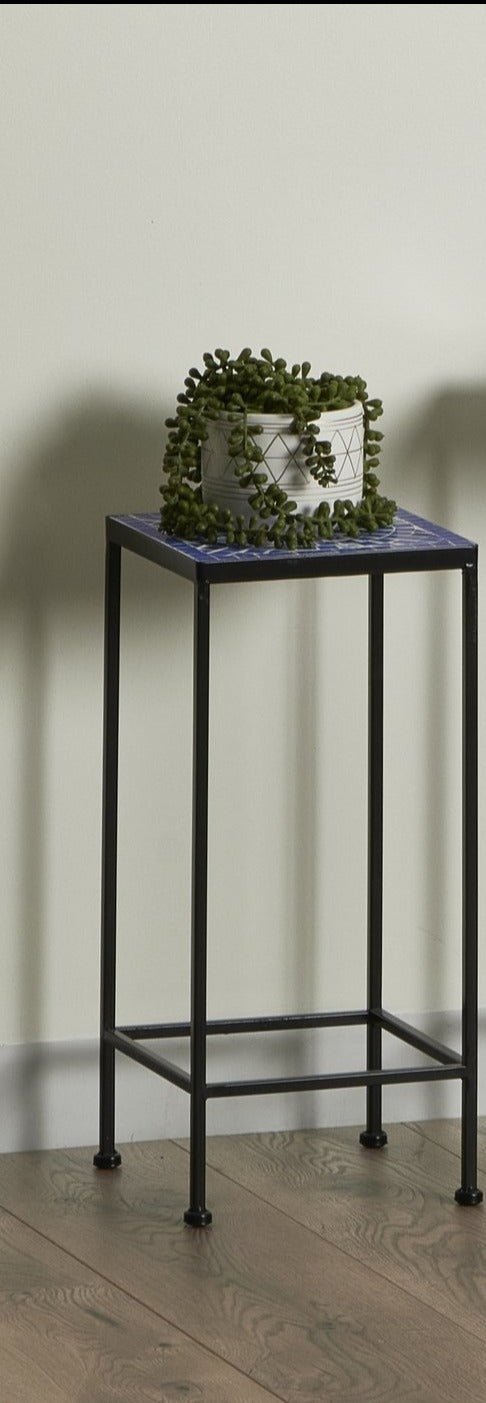 Mosaic Plant Stand - Blue - Small 50x23cm