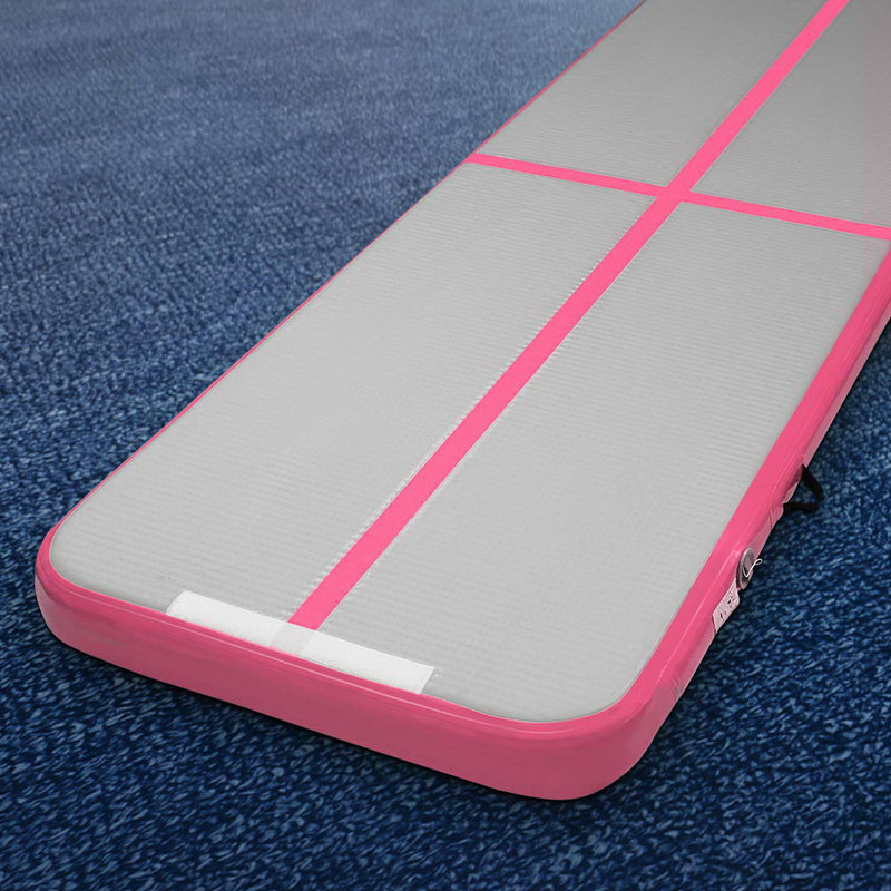3m x 1m Air Track Mat Tumbling Pink and Grey