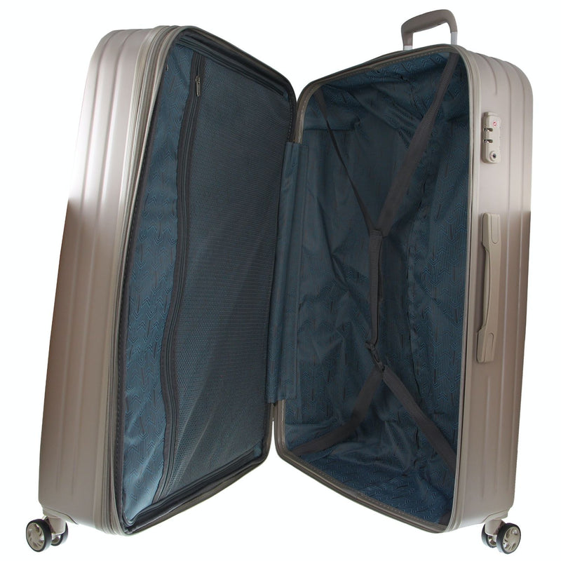 Pierre Cardin Hard Shell 4 Wheel - 3-Piece Luggage Set - Latte - Expandable