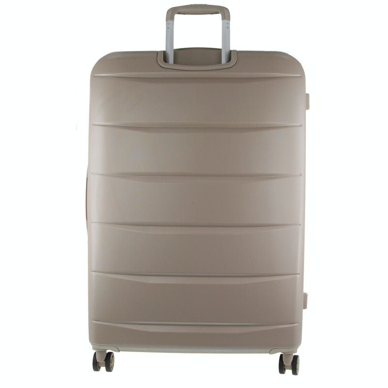 Pierre Cardin Hard Shell 4 Wheel - 3-Piece Luggage Set - Latte - Expandable