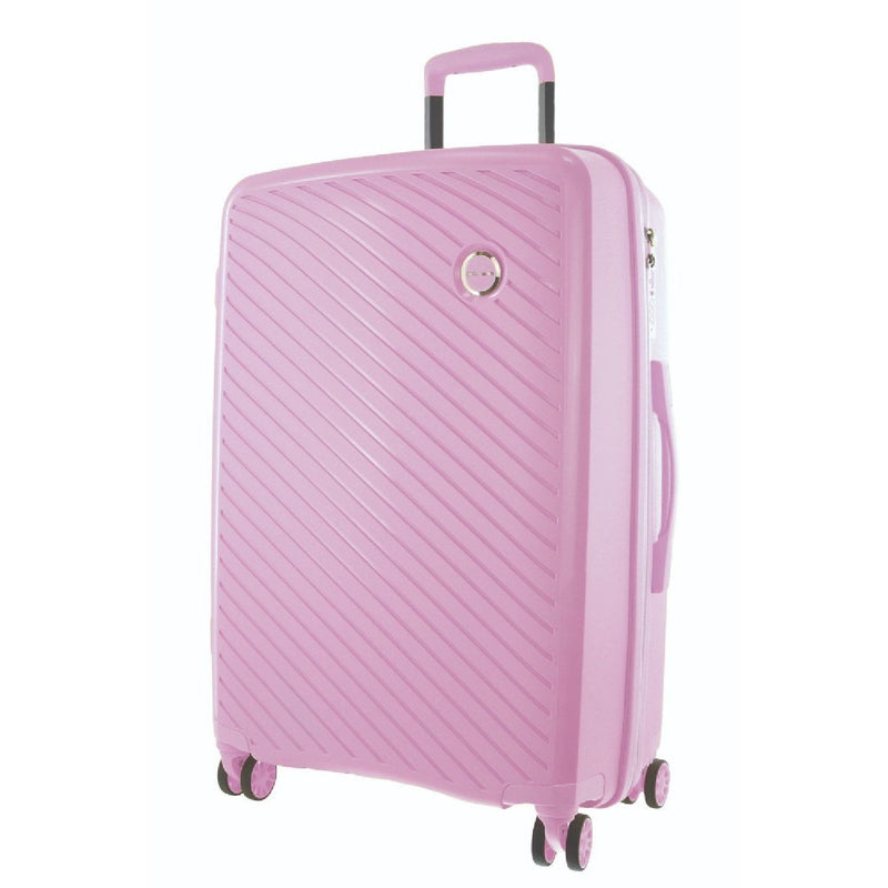 Pierre Cardin Hard Shell 4 Wheel Suitcase - Medium - Pink