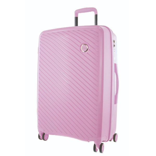 Pierre Cardin Hard Shell 4 Wheel Suitcase - Cabin - Pink