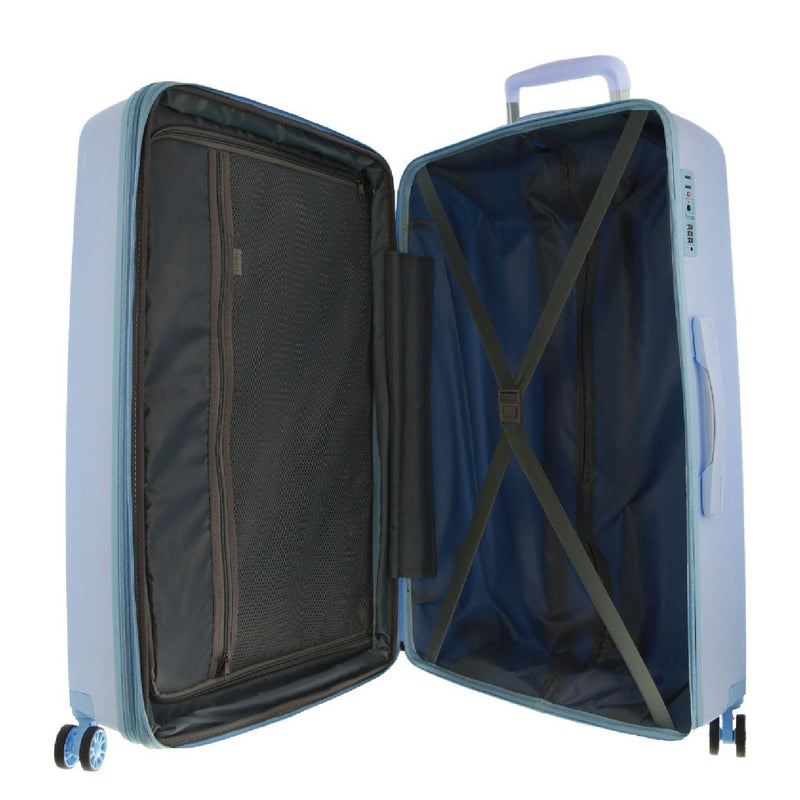 Pierre Cardin Hard Shell 4 Wheel Suitcase - Cabin - Blue