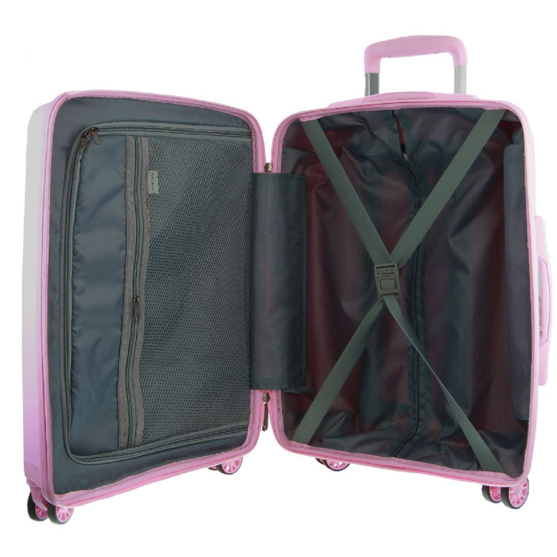 Pierre Cardin Hard Shell 4 Wheel Suitcase - Medium - Pink