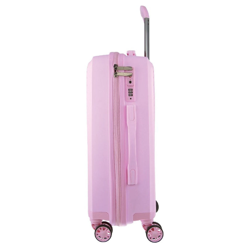 Pierre Cardin Hard Shell 4 Wheel Suitcase - Medium - Pink