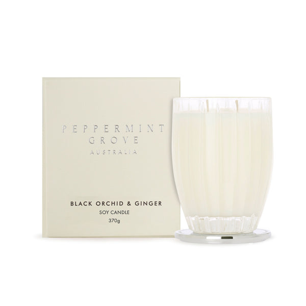 Peppermint Grove Australia - Black Orchid & Ginger Soy Candle - 370g