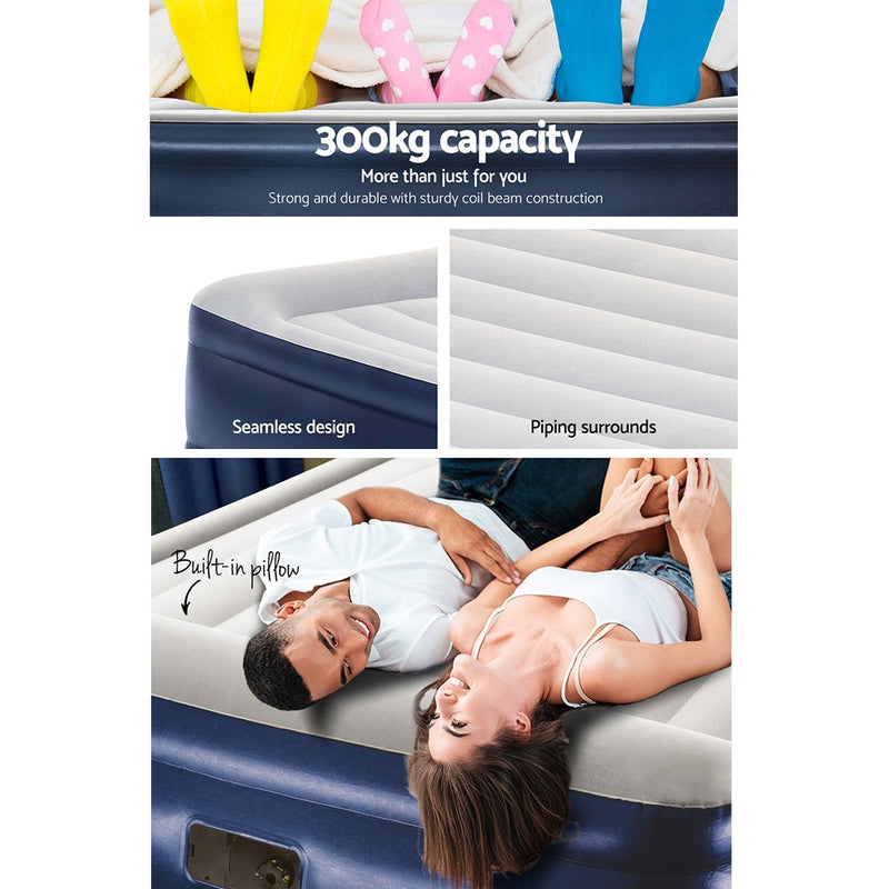 Bestway Air Bed Inflatable Mattress Sleeping Mat Battery Built-in Pump - King