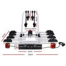 Bike Carrier Rack w/ Tow Ball Car Mount - Black & Silver