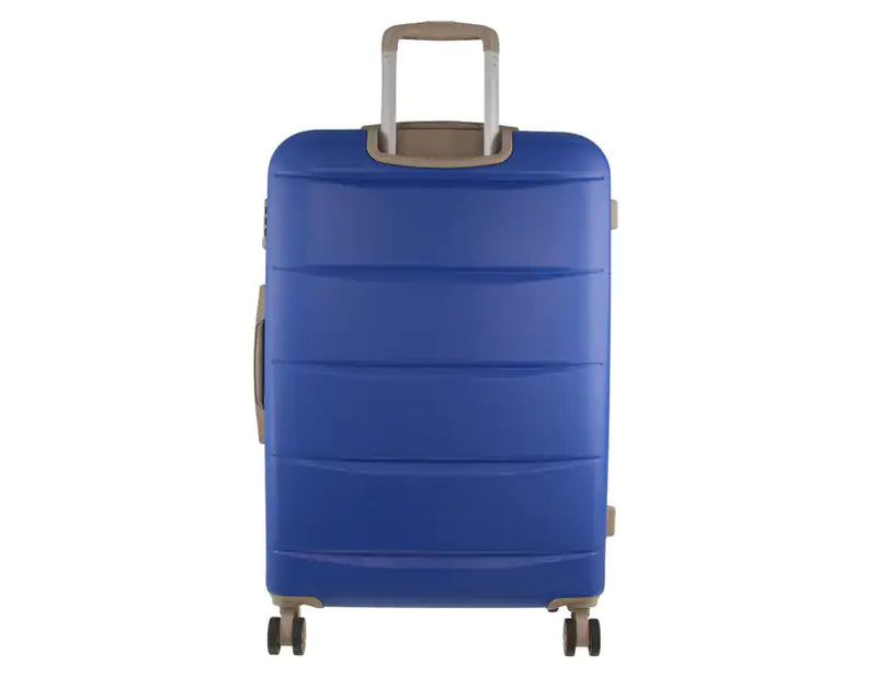 Pierre Cardin Hard Shell 4 Wheel Suitcase - Medium - Cobalt - Expandable