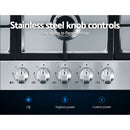Gas Cooktop 90cm Kitchen Stove Cooker 5 Burner  NG/LPG Silver