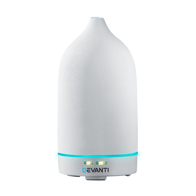 Ceramics Aroma Diffuser Aromatherapy Essential Oil Air Humidifier Ultrasonic Cool Mist White