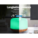 Aroma Diffuser Aromatherapy Air Humidifier Purifier Light Wood Grain 500ml (LED Night Light)