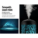 Aroma Diffuser Aromatherapy LED Night Light Iron Air Humidifier Black Forrest Pattern 100ml