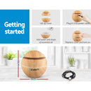 Aromatherapy Diffuser Aroma Essential Oils Air Humidifier LED Light 130ml
