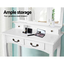 Dressing Table w/ Mirror - White