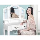 Dressing Table w/ Mirror - White