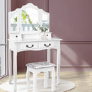 Dressing Table w/ Mirror - White