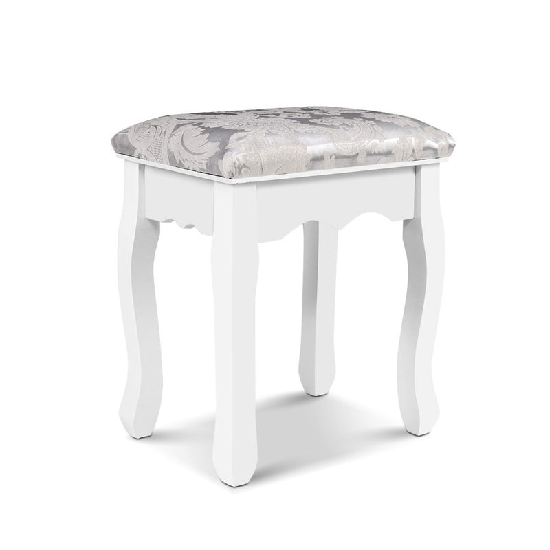 Dressing Stool Bedroom White Make Up Chair Living Room Fabric Furniture
