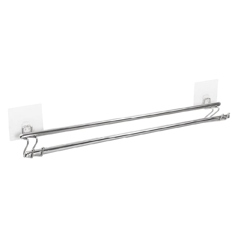 White Magic - I-Hook Double Towel Rail - Nano Suction Tech - Holds up to 8kg - 70cm - Stainless Steel Range