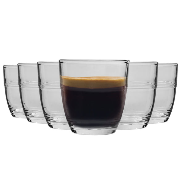 Duralex Gigogne Clear Tumblers - 90ml - Set of 6 (Made in France)