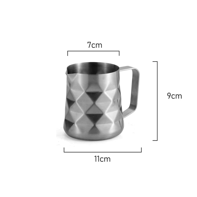 Coffee Culture Milk Frothing Jug 350ml Diamond Satin Stainless Steel