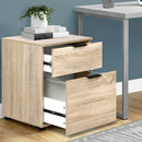 2 Drawer Filing Cabinet Office Shelves Storage w/ Drawers Cupboard Wood File Home