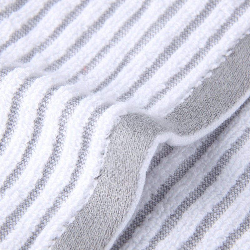 Pure Zone Legend Stripe Bath Sheet - Grey - 90x150cm