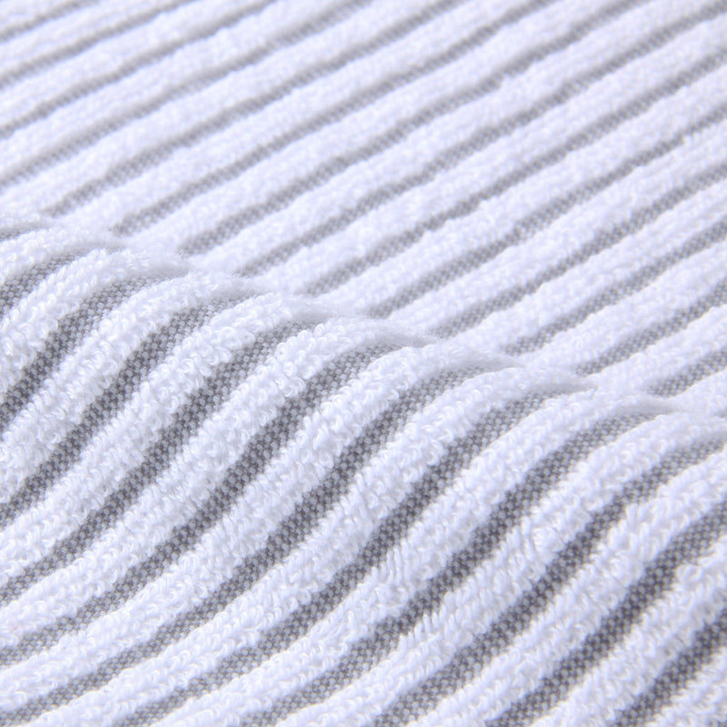 Pure Zone Legend Stripe Bath Sheet - Grey - 90x150cm