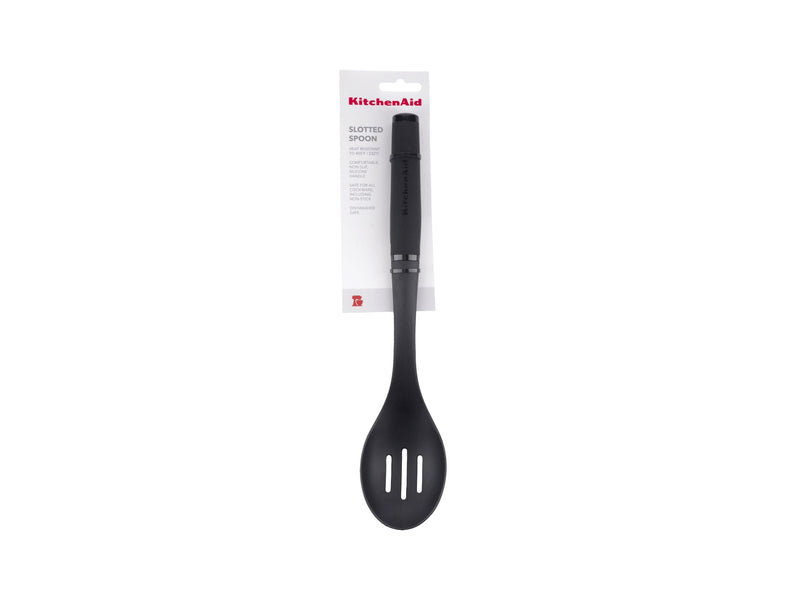 KitchenAid Soft Touch Slotted Spoon Nylon - Black