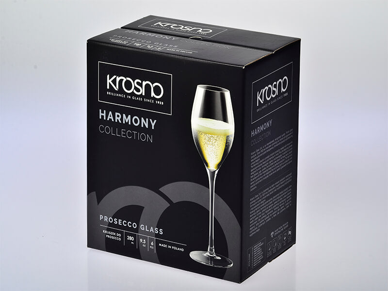 Krosno Harmony Prosecco Glasses 280ml 6pc (Made in Poland)