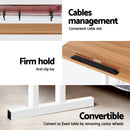 Mobile Twin Laptop Desk - Light Wood